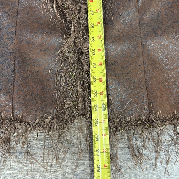 Joseph Ribkoff FABULOUS FRINGE Faux Leather Beaded Fringe Trimmed Jacket Size 14 - Picture 12 of 12